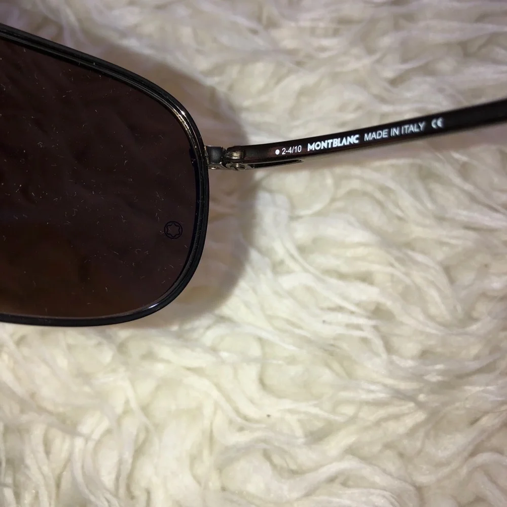 MONTBLANC Gunmetal Frame Mens Sunglasses with Case